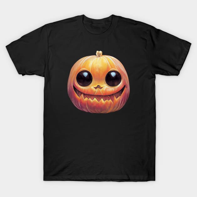 Creepy Cute Pumpkin Face T-Shirt by TMBTM